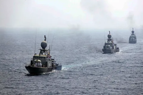 Houthi drone boat explodes a mile away from the American fleet in Red Sea