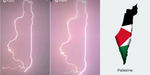 Video: Terrifying lightning strike At Burj Khalifa resembles Palestine map