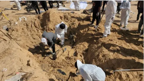 العفو الدولية: المقابر الجماعية بغزة تتطلب وصول مفتشي حقوق الإنسان