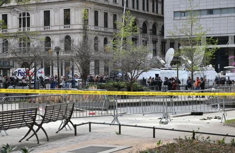 Video: Man sets himself on fire outside Trump trial in New York
