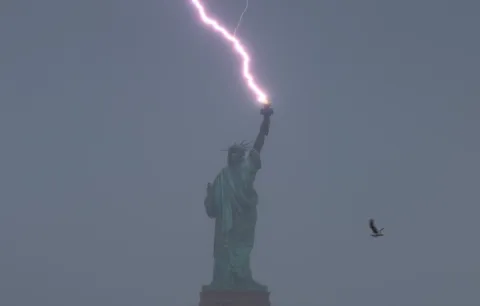 New York earthquake post-Statue of Liberty lightning, with rare eclipse looming. Are these signs of the apocalypse?