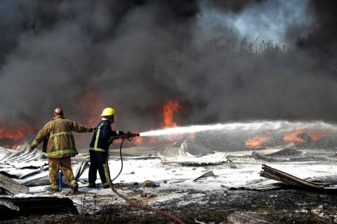 Massive fire engulfs old stock exchange in Copenhagen, Denmark