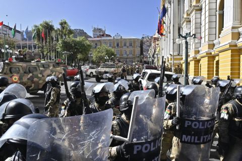  Coup attempt in Bolivia as armored vehicles surround presidential residence
