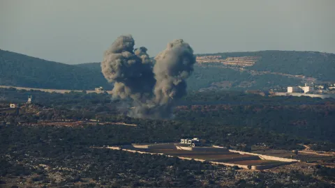 حرائق أحراج  في جنوب لبنان بسبب قنابل إسرائيلية حارقة