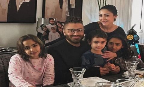 تامر حسني و بسمة بوسيل يحتفلان بتخرج ابنهما من الروضة