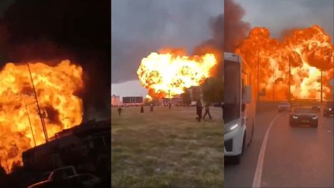 Terrifying footage of fuel station explosion in Chechnya results in four deaths