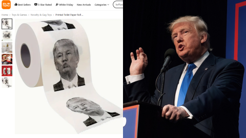 Donald Trump toilet paper goes viral on Temu