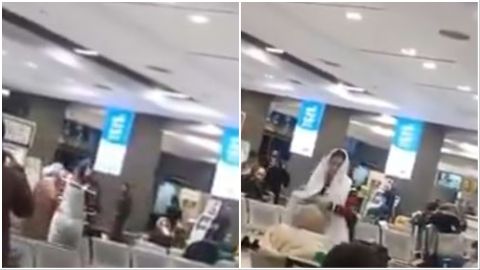 Video: Iranian woman wears cleric's turban as hijab after dress code dispute