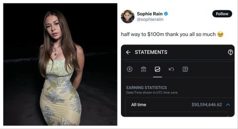 Sophie Rain reveals $50M OnlyFans earnings, highest-tipping fan sent $5M
