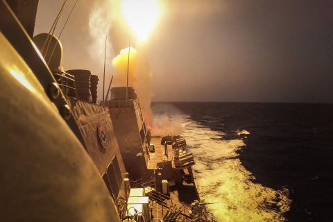 Houthis fire ballistic missile at Israel, clash with US navy as strikes on Yemen intensify