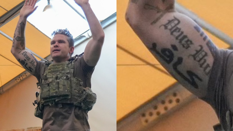 'Kafer' tattoo on US Secretary of Defense Pete Hegseth sparks outrage