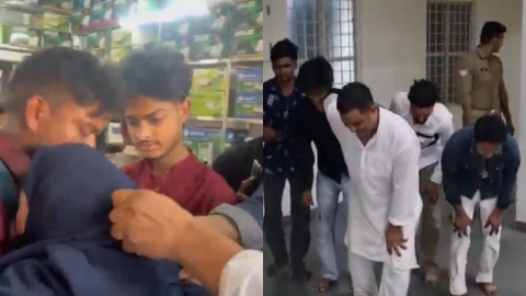 Disturbing footage: Indian men assault woman and pull her hijab