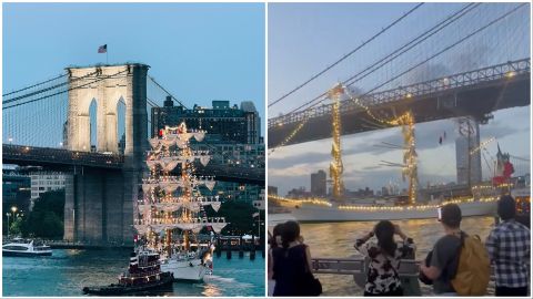Video: 2 killed as Mexican Navy training ship hits Brooklyn Bridge