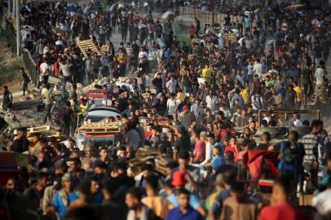 Israeli airstrikes kill dozens of displaced Palestinians in Gaza school bombing 