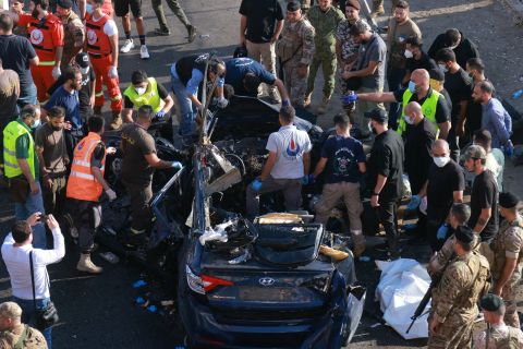 Israeli drone strike hits vehicle near Beirut, killing one and injuring three 