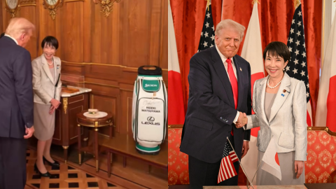 Japanese PM Takaichi gifts Trump a golf bag and Shinzo Abe's putter