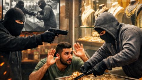 فيديو: سرقة مسلحة تحبس الأنفاس لمحل ذهب لشاب سوري