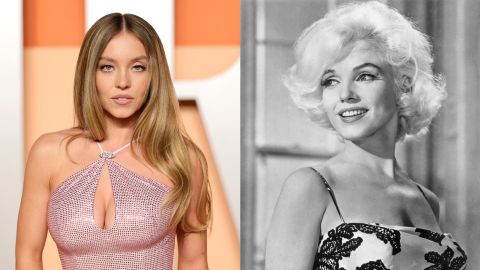 Sydney Sweeney wears vintage Ceil Chapman gown like Marilyn Monroe