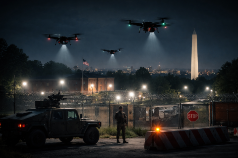 رصد مسيرات مجهولة خطيرة فوق قاعدة عسكرية بواشنطن