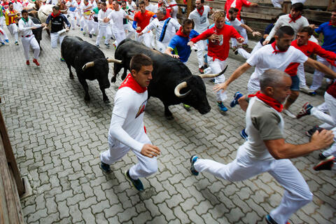Pamplona Bull Run Leaves 5 Injured in Spain