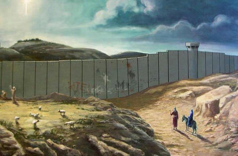 Mary and Joseph hit the wall in Banksy's controversial Christmas cards