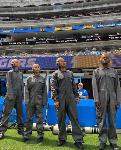 Robots stormed an American football match
