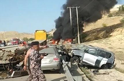 وفاة 12 شخصا بحادثي سير مروعين في الاردن
